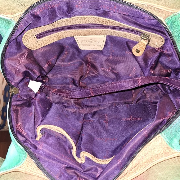 Authentic anuschka hand painted signed leather purse bag - Picture 6 of 10